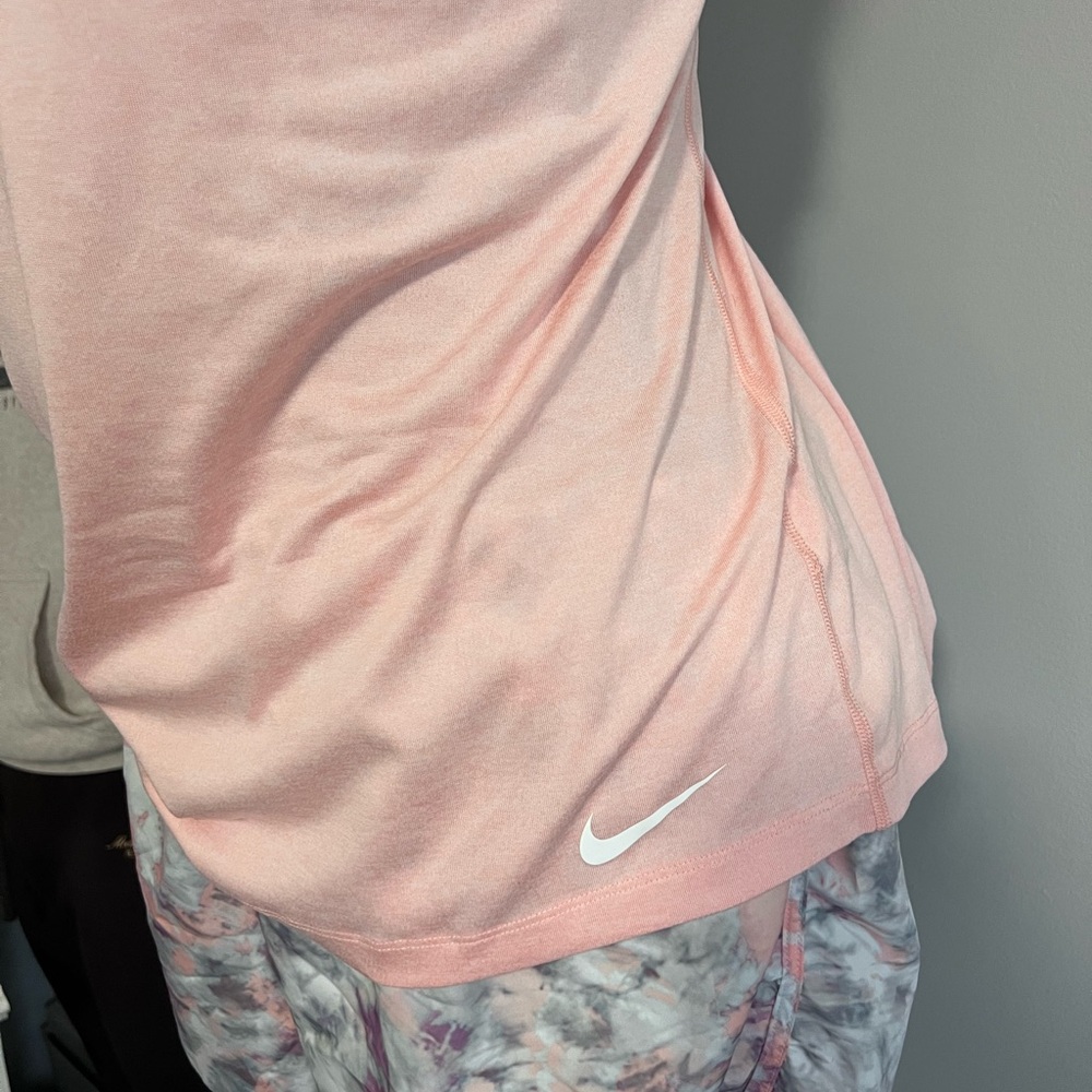 Nike Pink and Tie-Dye Women's tank top and shorts Set - Picture 2 of 4